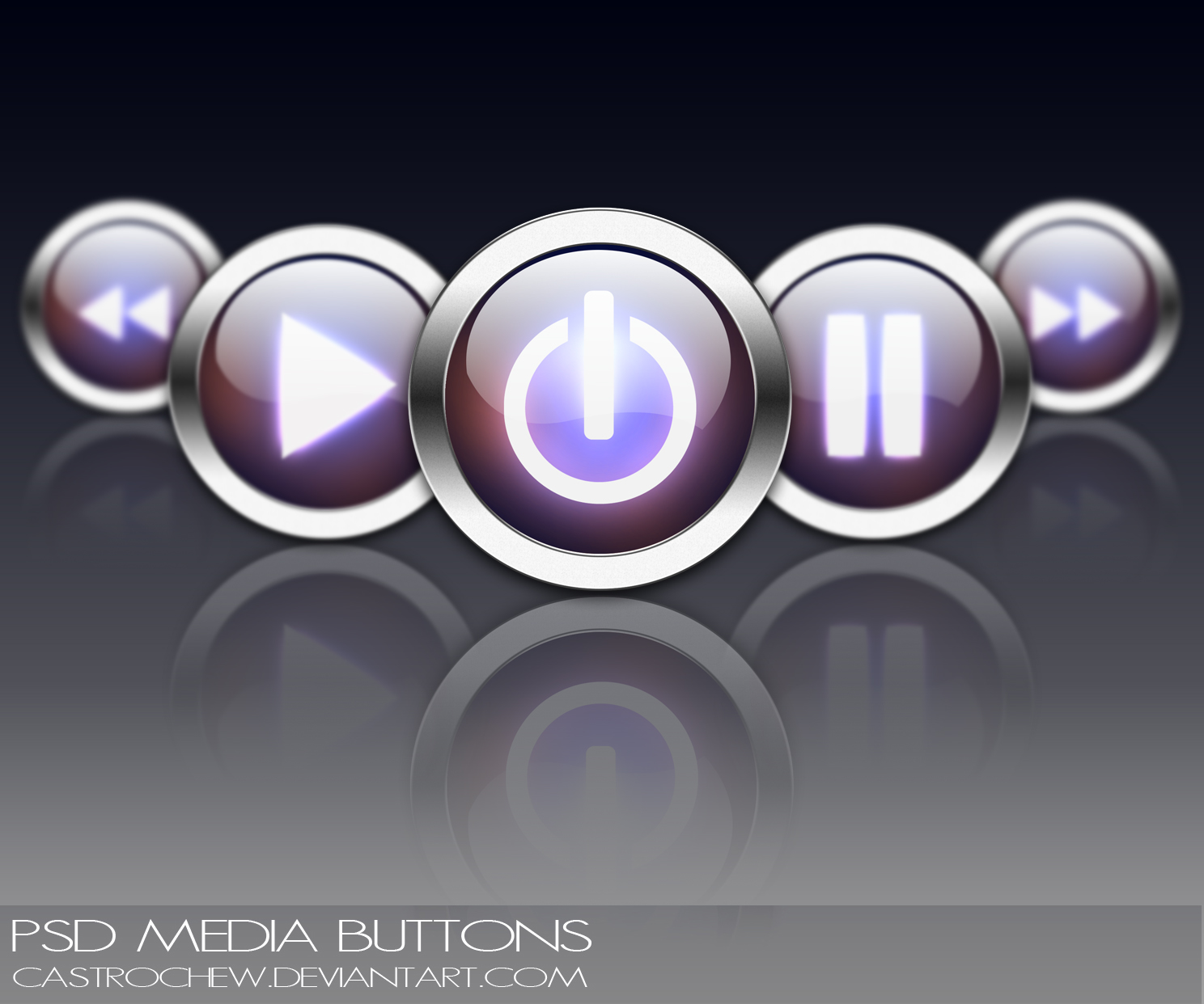 PSD Media Buttons