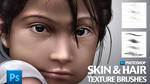 Skin and Hair Texture Brushes by castrochew