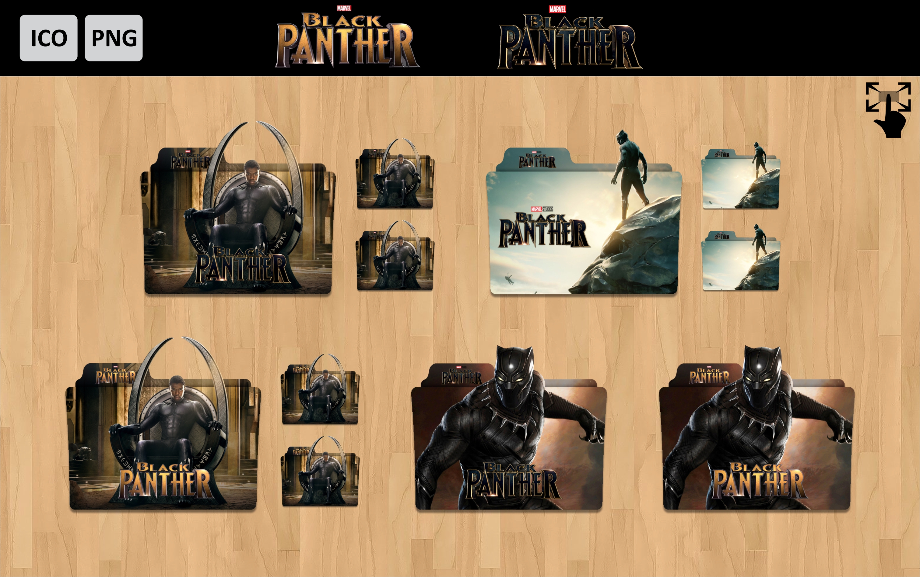 Black Panther (2018) Folder Icon Pack by dianzpurba on DeviantArt