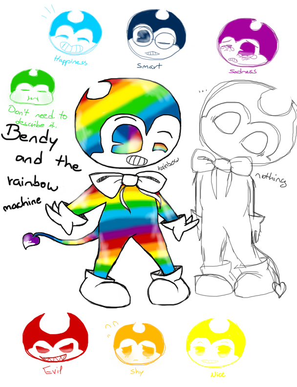 Bendy and the rainbow machine (AU) (Update)