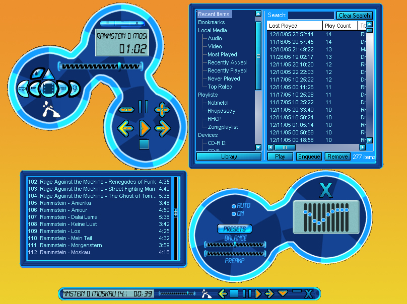 FFR Winamp Skin by Verruckter on DeviantArt