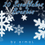 Snowflake Brushes by by-ermal