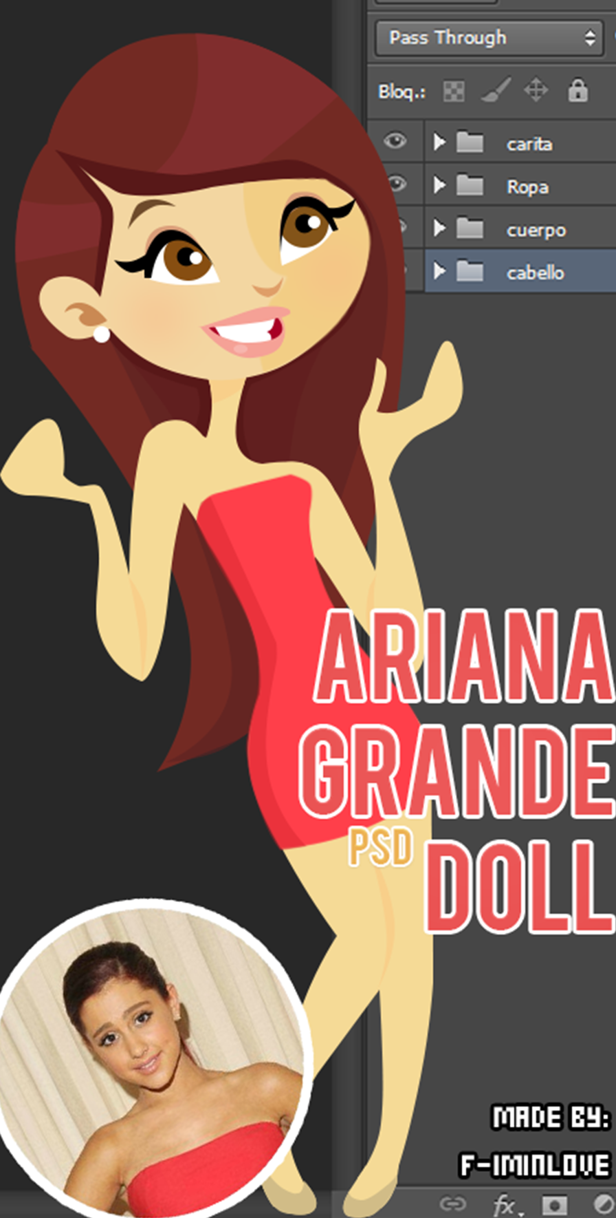 Ariana Grande Doll .PSD