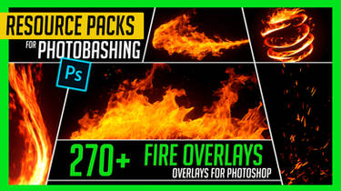 PHOTOBASH 270+ Fire and Flame Overlay Effects