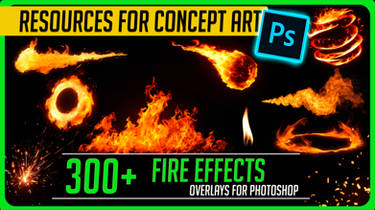 PHOTOBASH 300+ Fire and Flame Overlay Effects