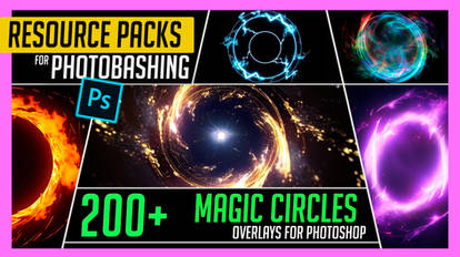PHOTOBASH 200+ Magic Circle Spell Overlay Effects
