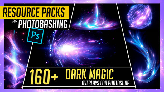 PHOTOBASH 160+ Dark Magic spell Overlay Effects