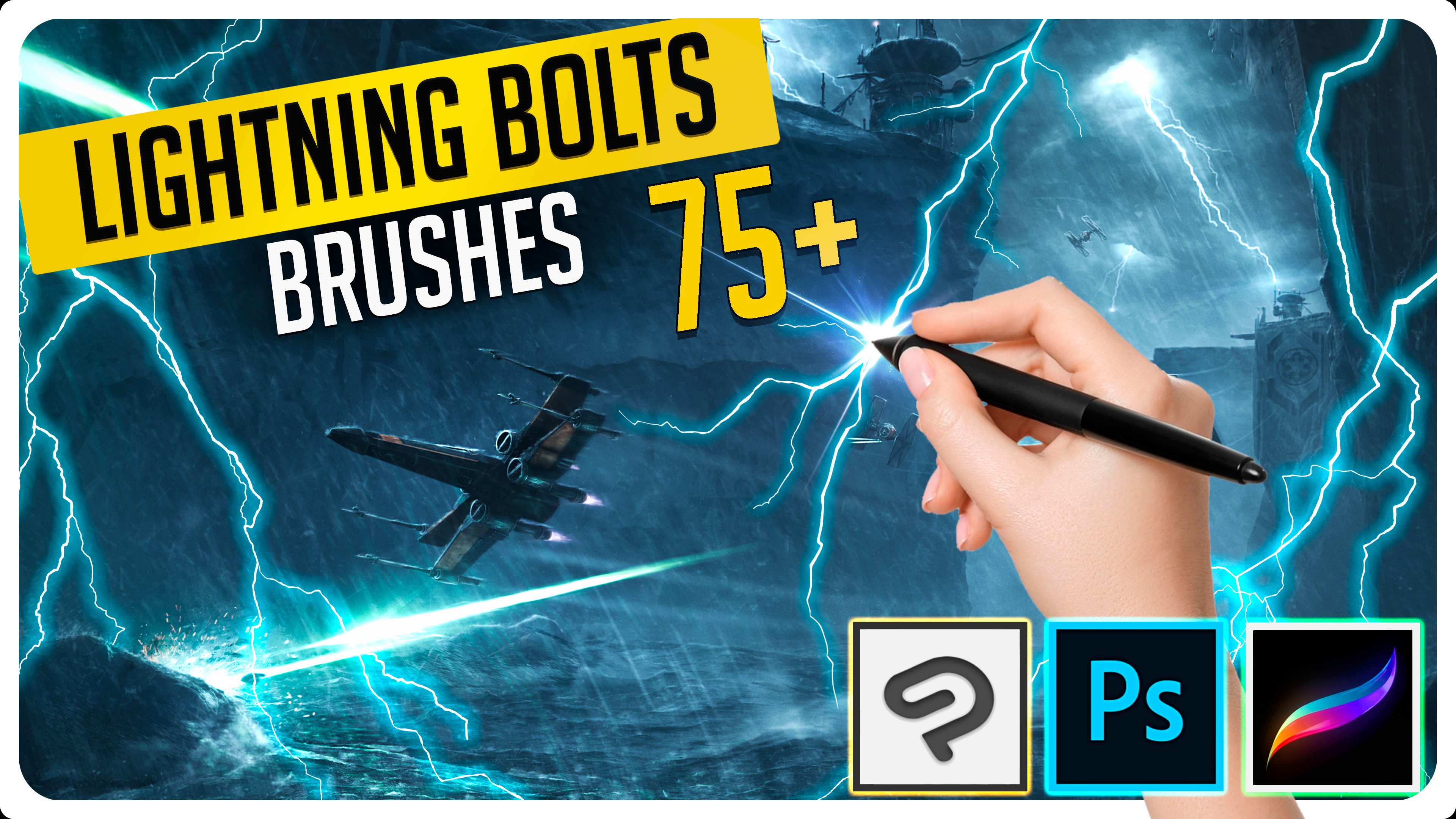 75+ Lightning bolt Effect Brushes by Blazgad on DeviantArt
