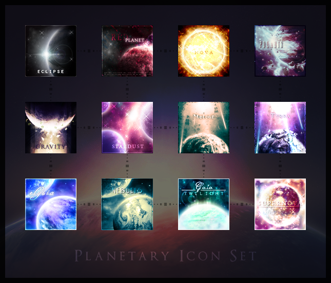 Planetary Icon Set by NishiePoo on DeviantArt