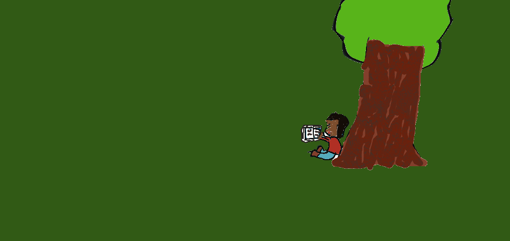 Reading Under a Tree by Phantasm1 on DeviantArt