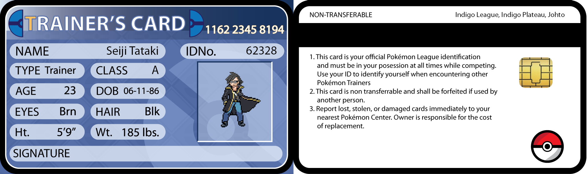 Pokemon Trainer Card by SeijiTataki on DeviantArt Intended For Pokemon Trainer Card Template