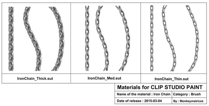 Clip studio paint brush material : Iron Chain