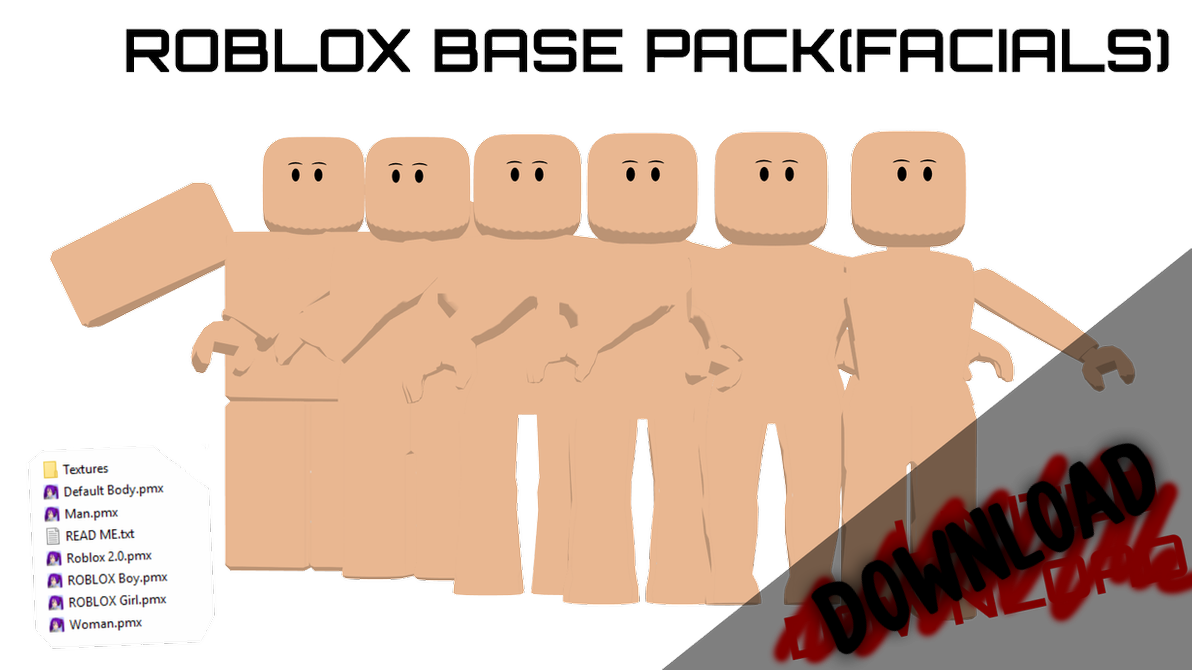 Mmd Download Roblox Base Pack Face Rig V1 1 By Reeceplays On Deviantart - roblox erik dal? kodu