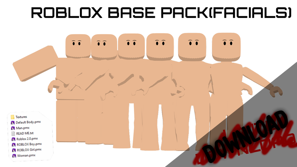 Mmd Download Roblox Base Pack Face Rig V1 1 By Reeceplays On Deviantart - roblox face of the future