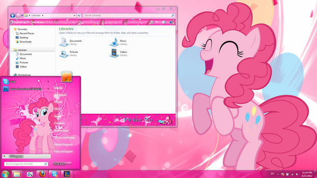 Pinkie Pie windows 7 theme