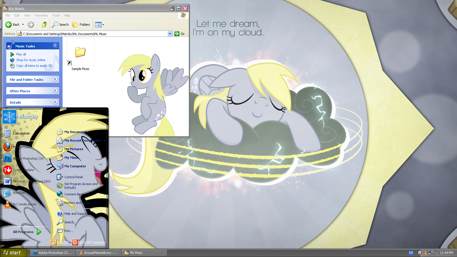 Derpy Windows Xp theme by Matniky on DeviantArt, image size:1600x900