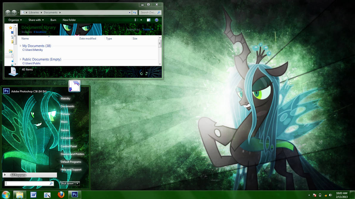 Queen Chrysalis Windows 7 theme