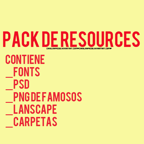 primer pack de resources