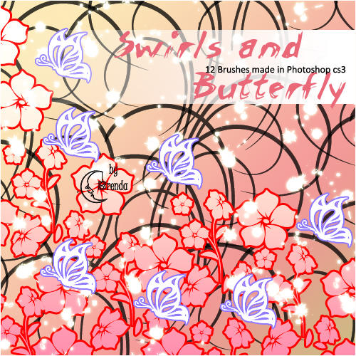 Swirls and Butterflys Brushes by Coby17 on DeviantArt