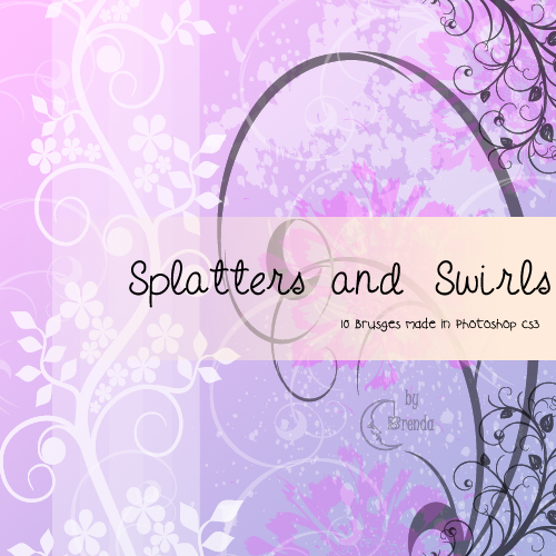 Splatters and Swirls Brushes