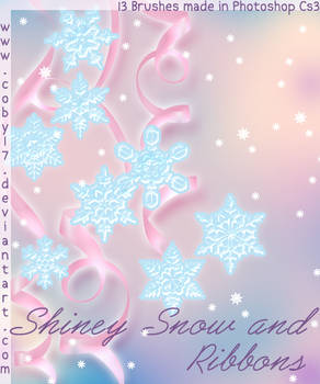 Shiney snow and Ribbons Brushe