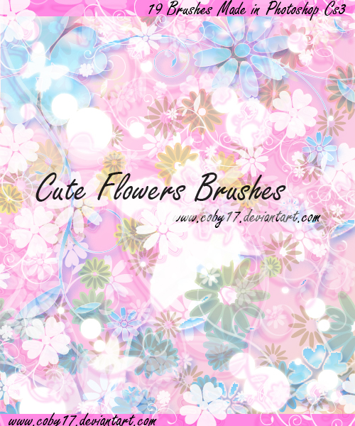 Cute Flowers Brushes.