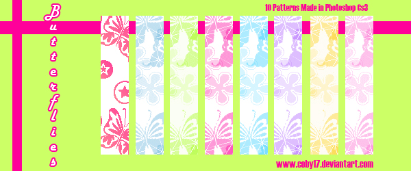 Butterflies Patterns PS by Coby17 on DeviantArt