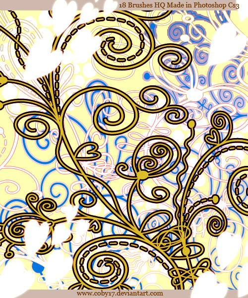 Flowers and Swirls PS Brushes