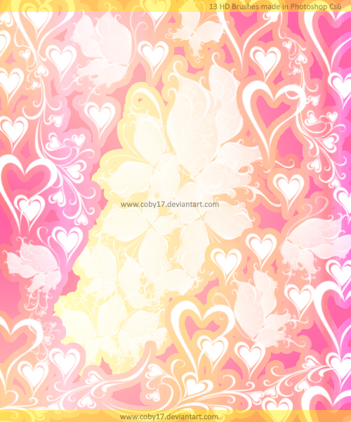 Butterflies and Hearts with Swirls Brushes by bren by Coby17 on DeviantArt