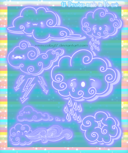 Cute Clouds Photoshop Brushes by Coby17 on DeviantArt