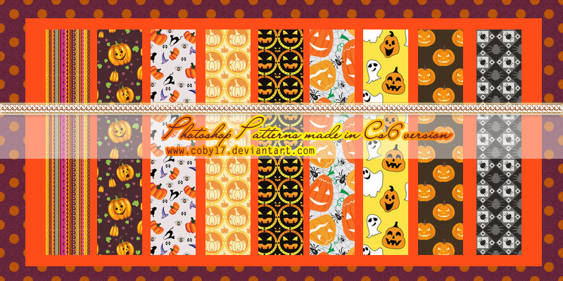 Halloween Patterns 2. by Coby17 on DeviantArt