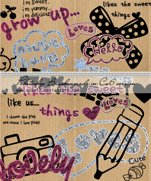 Cool Texts Photoshop Brushes