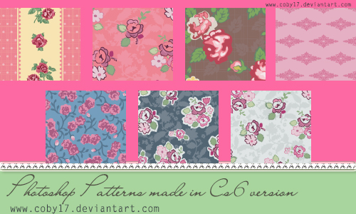 Vintage Flowers Photoshop Patterns