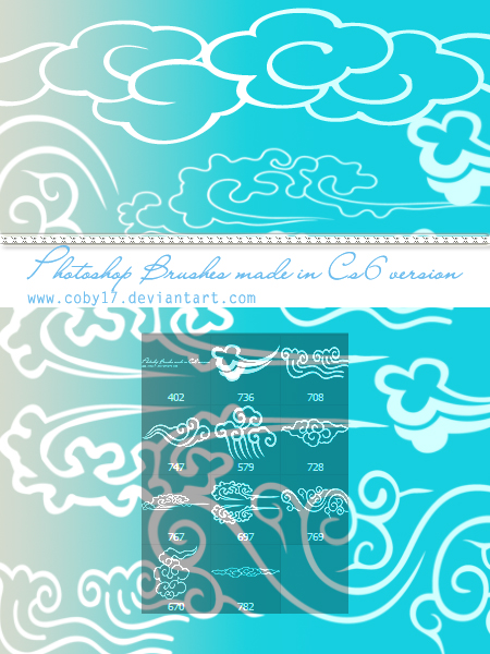 Oriental Elements:Clouds Photoshop Brushes