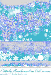 Snowflake Borders And Glitters Photoshop Brushes.