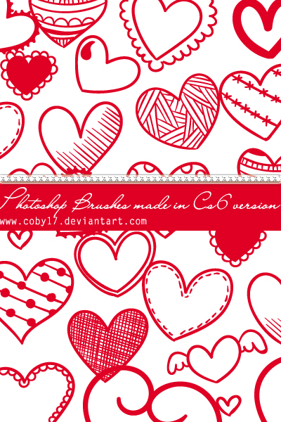 Hearts and Hearts Photoshop Brushes by Coby17 on DeviantArt