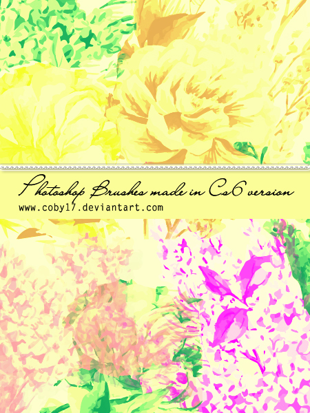 Hand Made Vintage Flowers Brushes by Coby17 on DeviantArt
