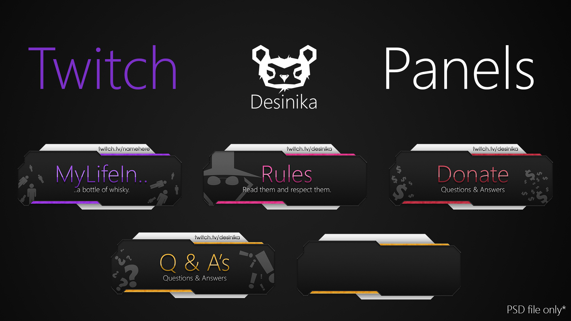 Twitch Panels / Button (.zip dlc)