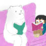 Chloe and Ice Bear: Reading Time