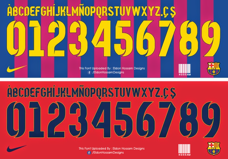 Fc Barcelona Jersey Font Download