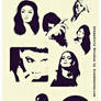 Drama Retro Girls PhotoShop Brushes High Res