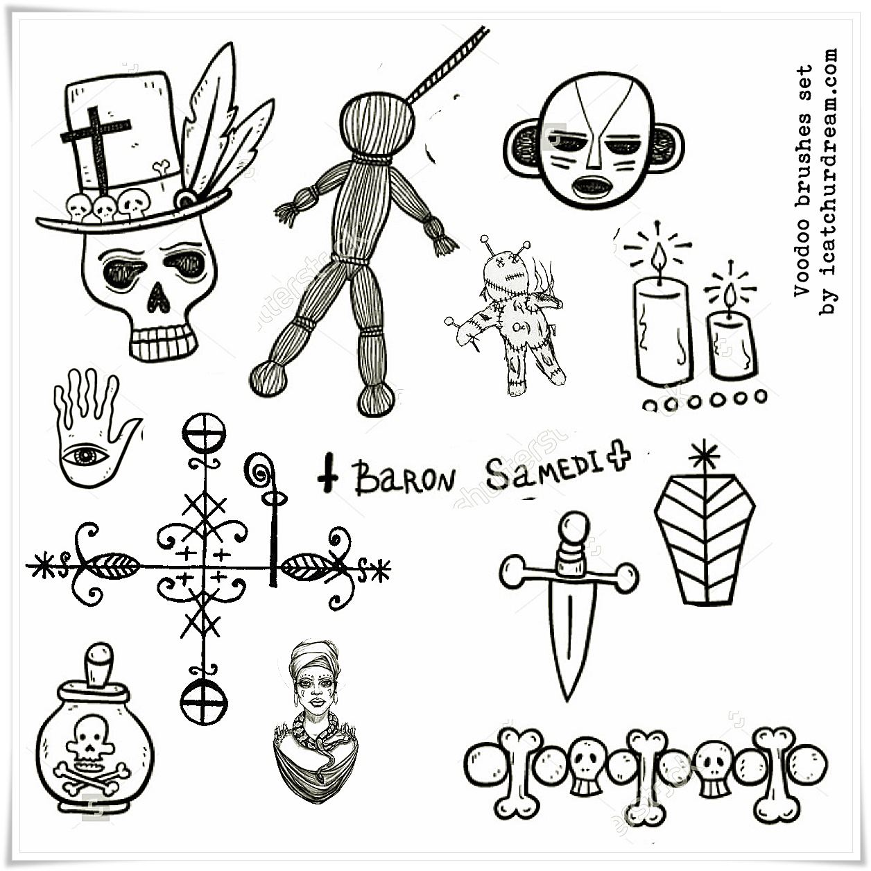 Voodoo symbols PS brushes by iCatchUrDream on DeviantArt