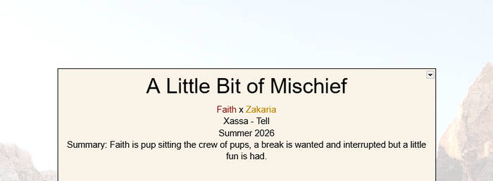 A Little Bit of Mischief [DOTW RP]