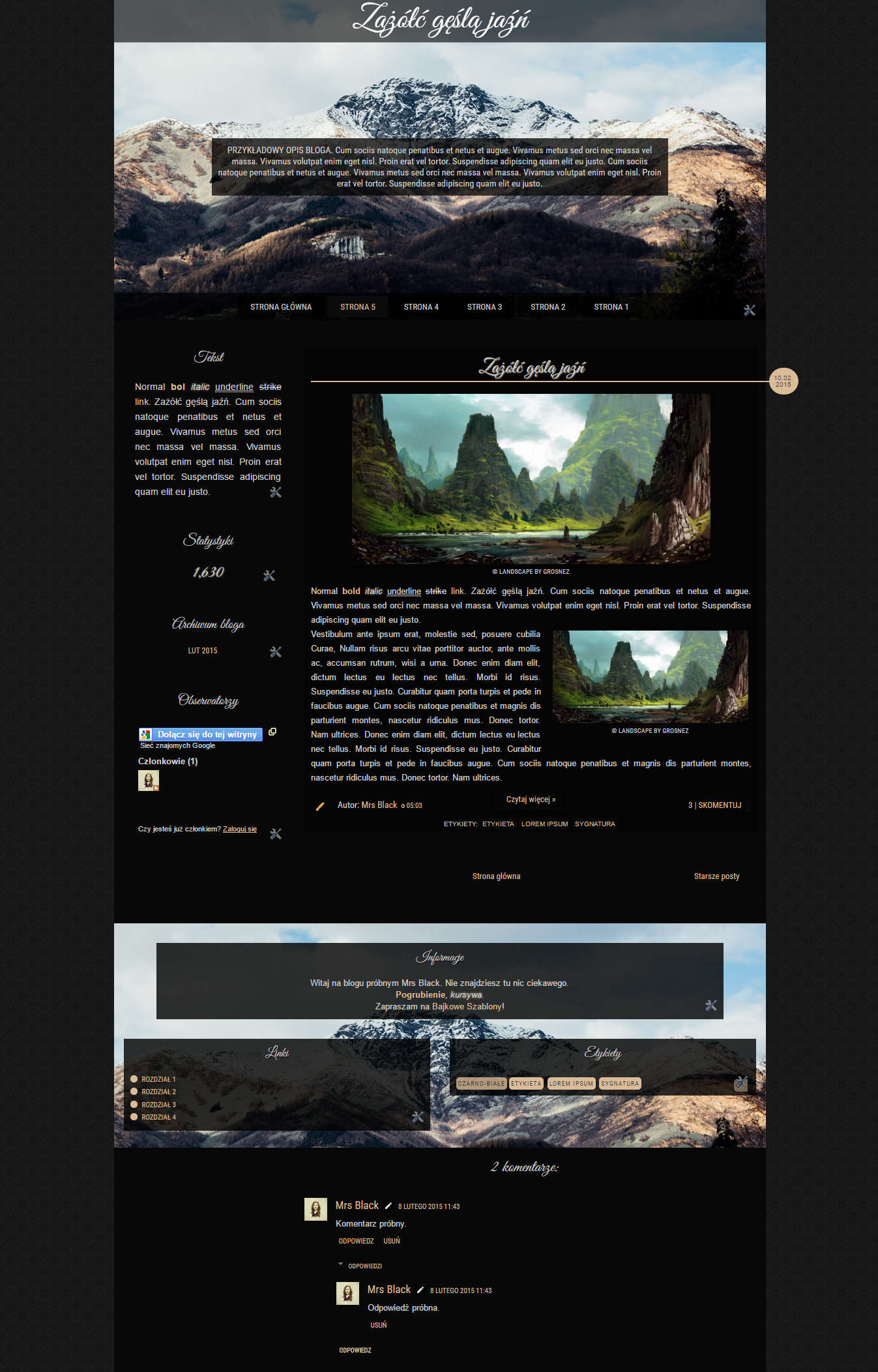 [1297] Cisza  - blogger template by Mrs Black