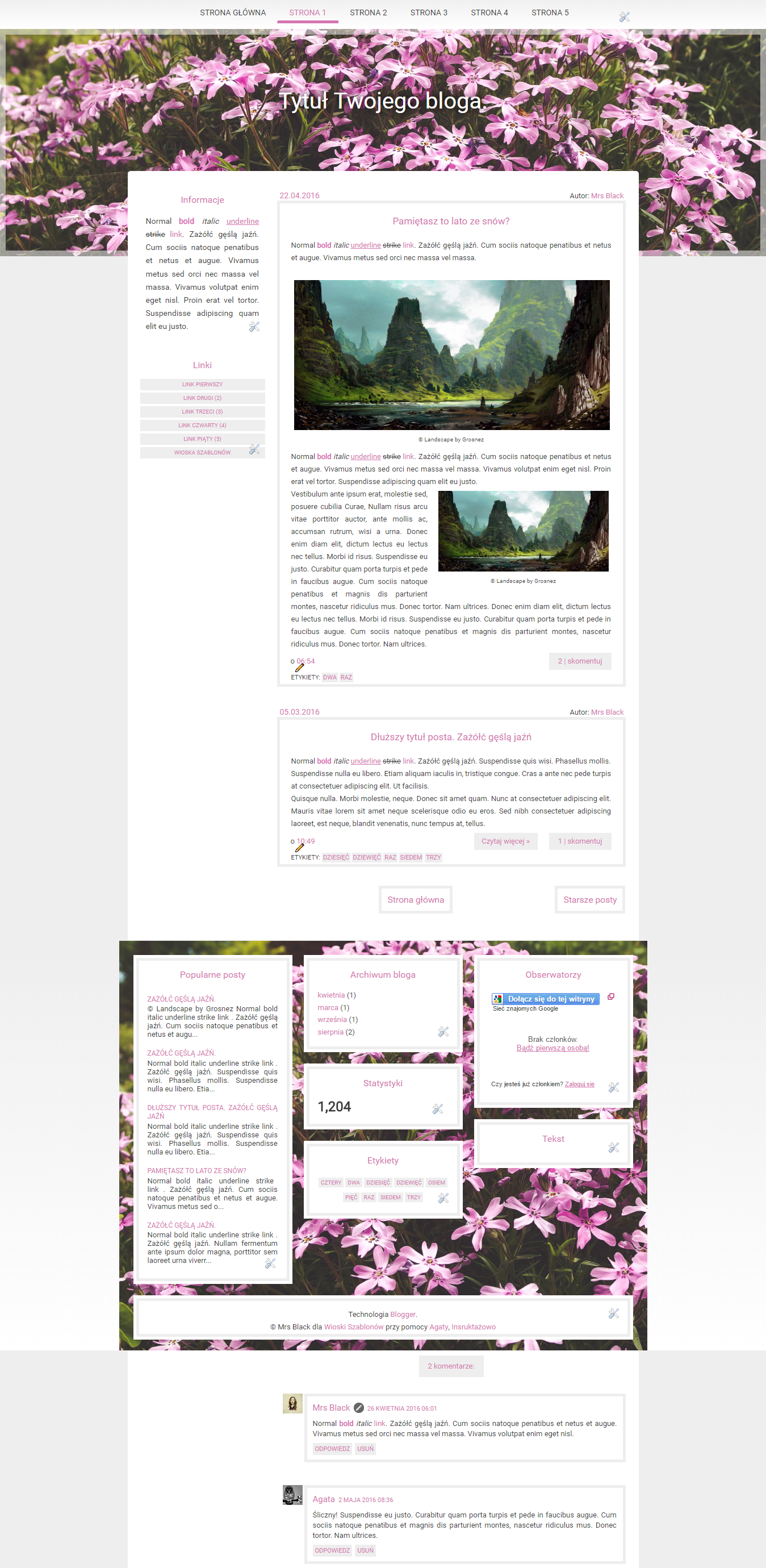 [1302] Blogger template by Mrs Black