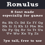 [Bitmap font] - Romulus