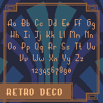 [Bitmap Font] Retro Deco