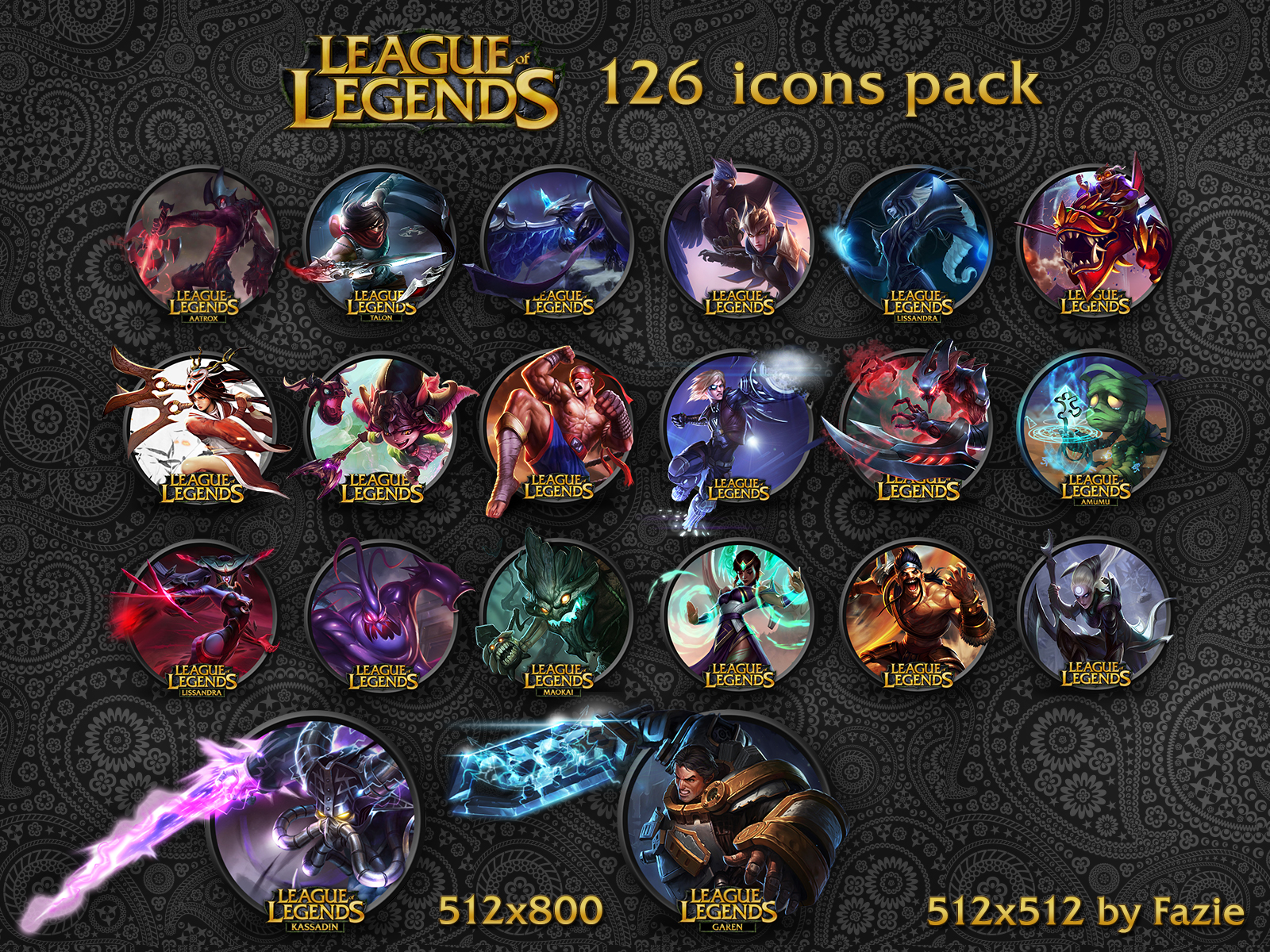 League of Legends icons by Fazie