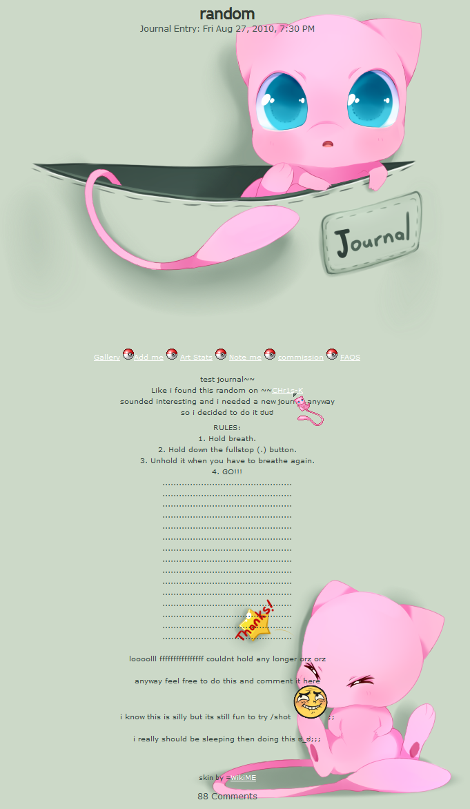 Mew journal skin