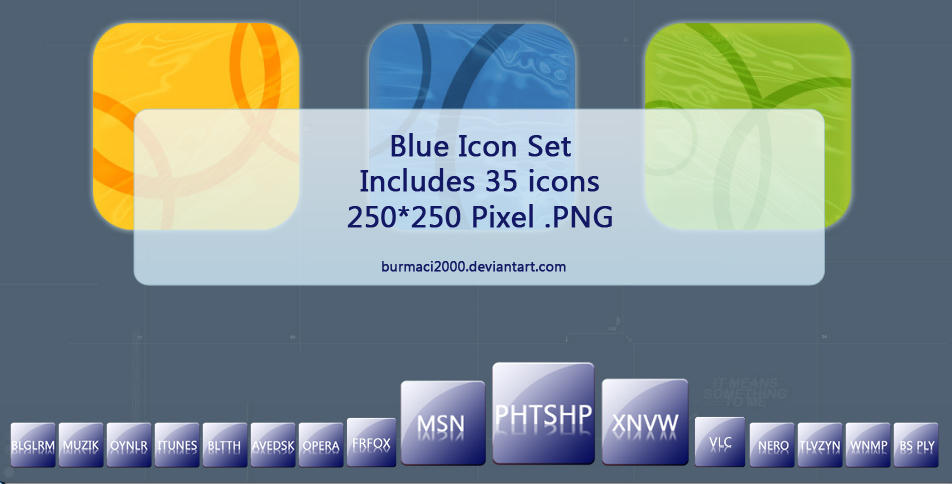 Blue Icon Set by burmaci2000 on DeviantArt